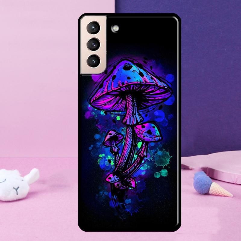 Trippy Mushroom Psychedelic Art Phone Case For Samsung Galaxy S25 S24 Ultra S9 S10 S20 S21 S22 Plus S23 FE S24 FE Cover