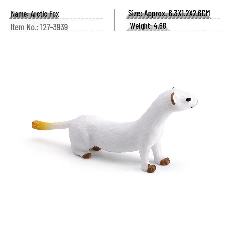 Wildtier-Modellset für Kinder: Rentier, Polarfuchs, Braunbär, Luchs, Biber, Weißkopfseeadler, Malaiischer Tapir