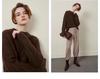 Women's Retro Cable Knit Cashmere Sweater - Thick, Cozy, Round Neck, Loose Fit for Autumn/Winter
