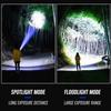 Rechargeable Heavy Duty LED Flashlight, Adjustable Focus, Digital Power Display + COB Tail Light, Spot/Flood Beam for Emergency & Outdoor
