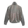 Trefoil Logo Cropped Length Track Jacket M Gray Jersey Women Used