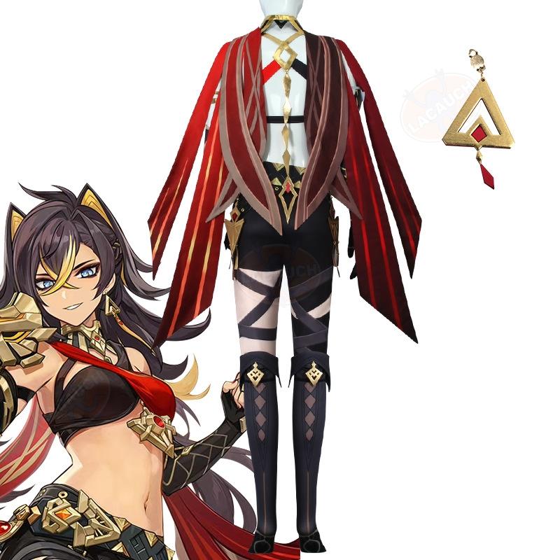 Dehya Sumeru Cosplay Costumes Game   Cos Wig Anime Halloween Uniform Party Halloween Carnival Role Play Outfit