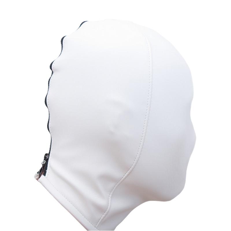 Sexy Leather Zipper Head Hood with Fetish Slave Bondage Mask Costume for Couples BDSM Cosplay Restraint Flirting Sex Toy