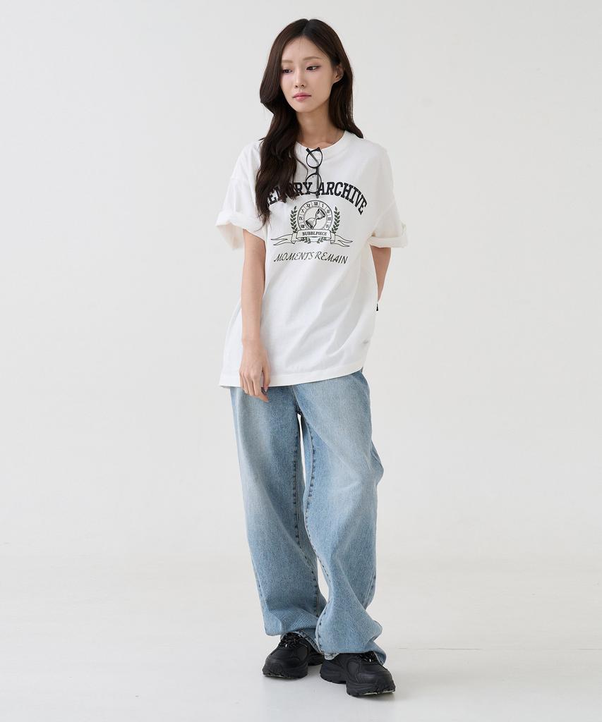 Beobeulpiseu [Unisex] Memory Archive Pigment T-Shirt_White