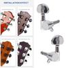 6Pcs Metal Guitar Tunings Pegs 3 Left 3 Right Guitar Machine Heads Knobs Tuner Replacement Guitar Accessories Enduring