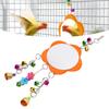 Non Toxic Chicken Hanging Mirror Broken Resistant Rooster Toy Mirror  Pet Chickens