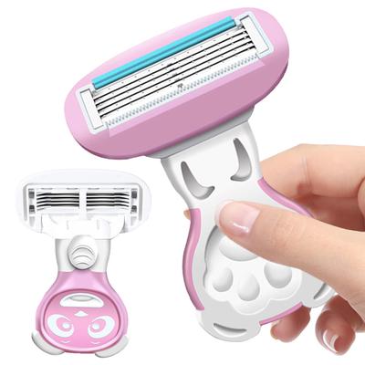 Women Portable Shaver Trimmer Hair Shaver 5 Blades Razor Safety Razor Blades Face/ Leg/ Armpit/ Bikini Beauty Hair Removal