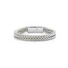 Salircon Hip Hop Punk Stainless Steel Braided Double Row Front Rear Fish Scale Titanium Steel Magnetic Buckle Bracelet Jewelry