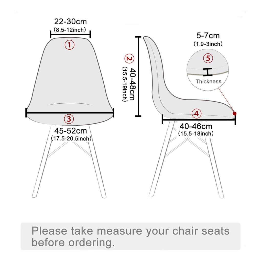 Waterproof Short Back Chair Cover Scandinavian Adjustable Dining Room Seat Protector for Bar Party