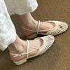 Designer Weave Hollow Flat Sandals Women Summer Sexy  Ankle Strap Slingback Sandals Comfortable Vacation Beach Shoes