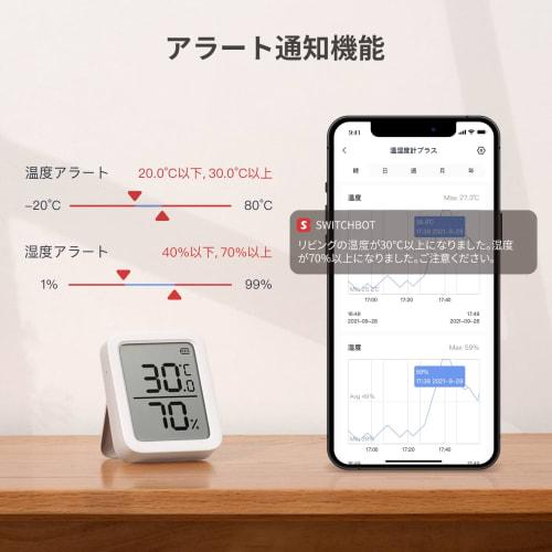 Heatstroke Prevention: SwitchBot Thermometer/Hygrometer Plus with Alexa - Manage temperature and humidity with your smartphone with this SwitchBot dig
