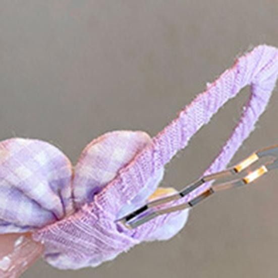 Hairpin Handmade Fabric Flowers Strawberry Embroidery Decor Soft Wrapped BB Clip Kids Pastoral Style Anti-Slip Hair Accessories