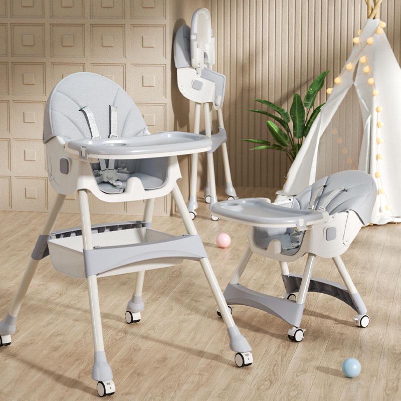 Adjustable Soft Baby High Chair with Detachable Seat