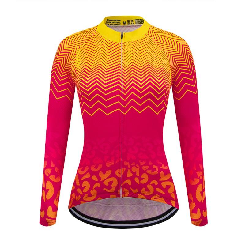 1 Womens Long Sleeve Cycling Jersey Breathable Quick Dry Performance Top Road Mountain Bike