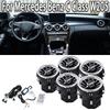 Car LED Front Dashboard AC Air Condition Vent Outlet Turbo Interior Trim For Mercedes Benz C Class W204 W205