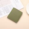 Slim 2-Fold PU Leather Wallet Women With Stitched Detail Multi-Card Slots Snap Lightweight Minimalist Design