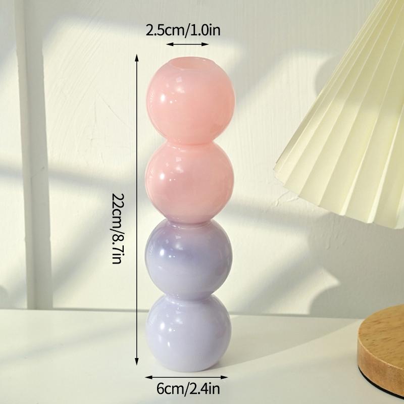 Nordic Glass Flower Bottle Bubble Vase Shaped Flower Bottle Home Decor Creative Transparent Hydroponic Vase Wedding Table Decor