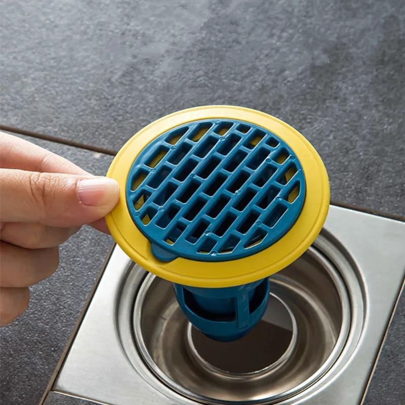 1-10PCSBath Shower Floor Drain StrainerCover Plug Trap Silicone Anti-odor Sink Bathroom Water Filter Insect Prevention Deodorant