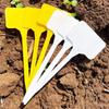 Garden Plant Labels 100-Pieces Seedling Name Labels T-Type Nursery Marker Sign Writable Plant Marking Stakes For Greenhouses