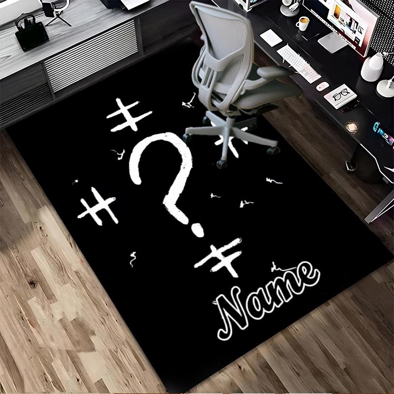 Custom Name Dark Knight Living Room Non-Slip Area Rug Soft Carpet for Bedroom Kids Playroom Sofa Office Home Decor Doormat