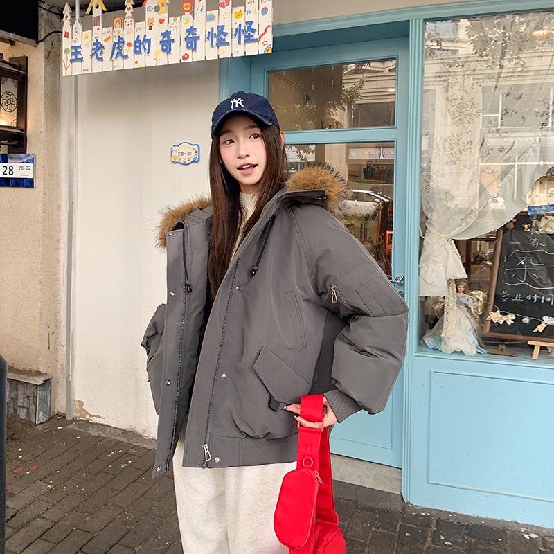 Autumn Winter Thicken Warm Parka Women Casual Sweety Solid Color Big Pocket Loose Hooded Coat Jackets Outwear