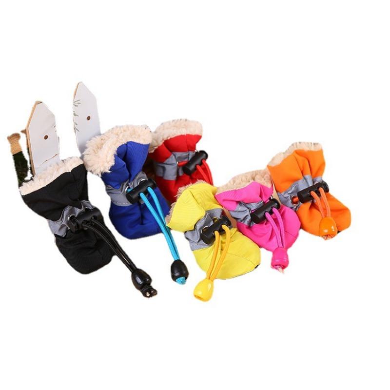Pet Shoes Plus Velvet for Large and Small Dogs Indoor and Outdoor Dog Soft-soled Shoes Pet Shoe Foot Covers
