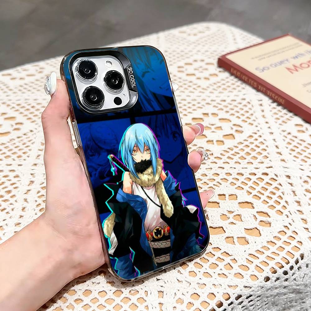 R-Rimuru-U Tempest T-Tensei Phone Case For iPhone 17,16,15,14,13,12,11 Plus,Pro Max,XS,Colored silver phone case