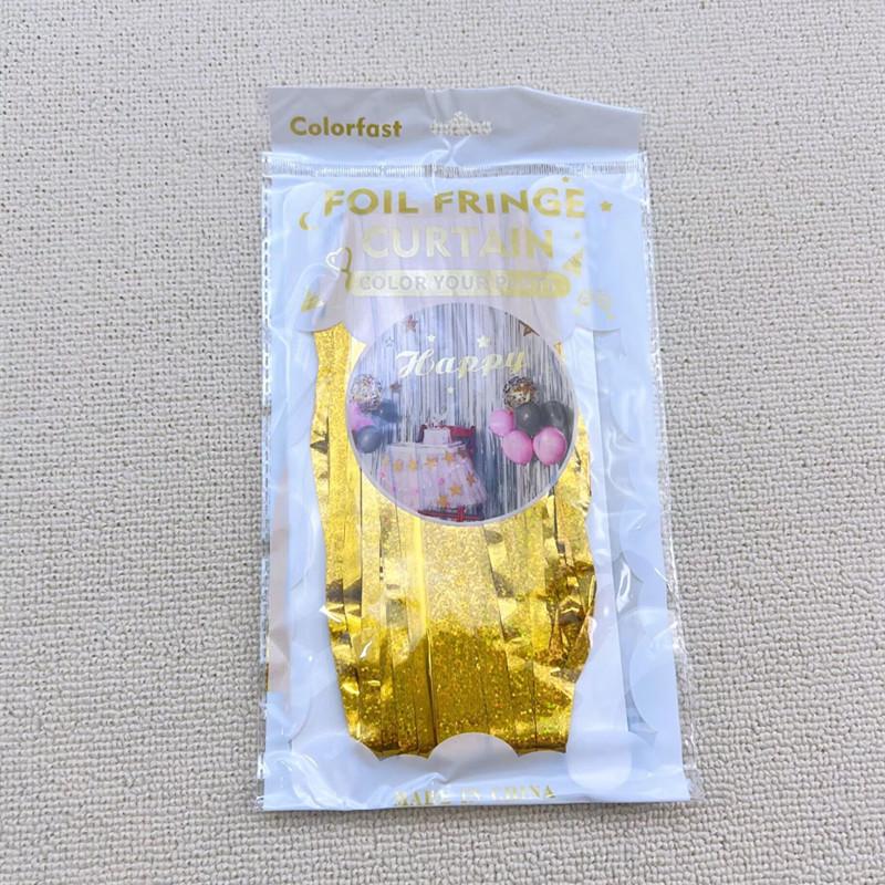 Children's First Birthday Laser Rain Curtain Tassel Balloons Decoration Set