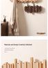 Creative Wooden Wall-Mounted Piano Key Coat Rack with Entrance Hooks