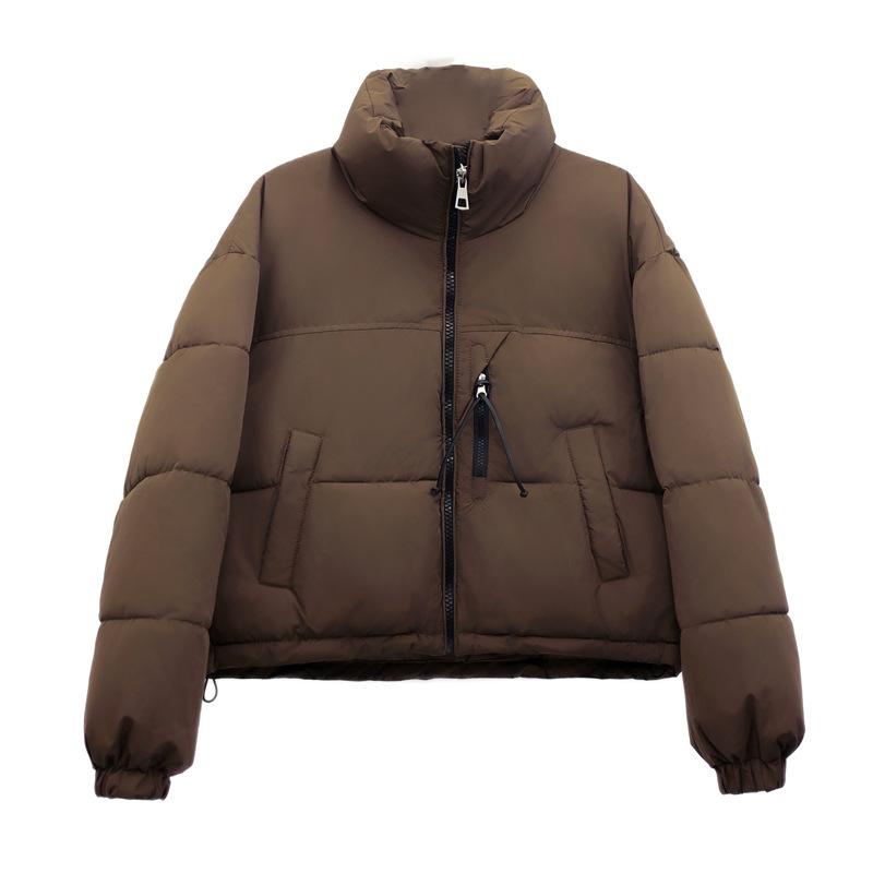 2025 New Short Solid Color Cotton Jacket Women's Korean Version Loose Cotton Suit Student Bread Suit Winter Cotton Jacket