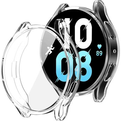 Beschermhoes Voor Samsung Galaxy Watch 4 5 6 40mm 44mm Cover Dekking Siliconen TPU Bumper Schermbescherming Volledige Accessoires