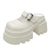 10Cm heightening bag head half slippers women's 2025 spring new small slippers wearing a pedal JK muffin shoes
