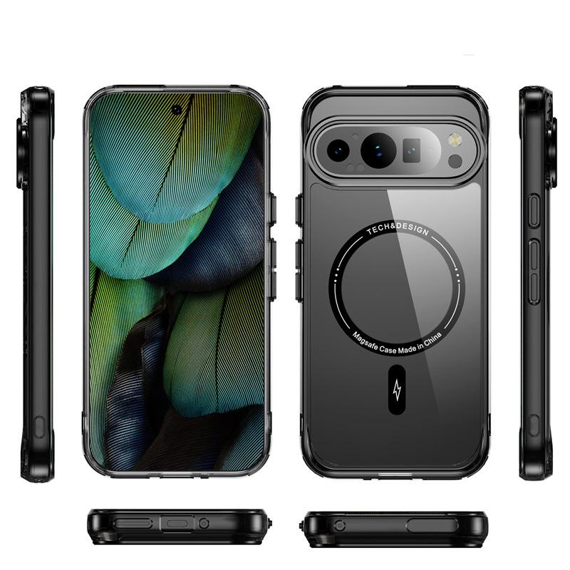 Magnetic Transparent Phone Case for Google Pixel 8, 9, 9A, 8 Pro, 10 Pro, 10 Pro XL
