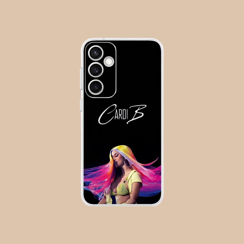 Cardi B Clear Mobile Phone Case for Samsung Galaxy S25 S24 S23 S22 S21Plus FE Ultra Colorful Cover