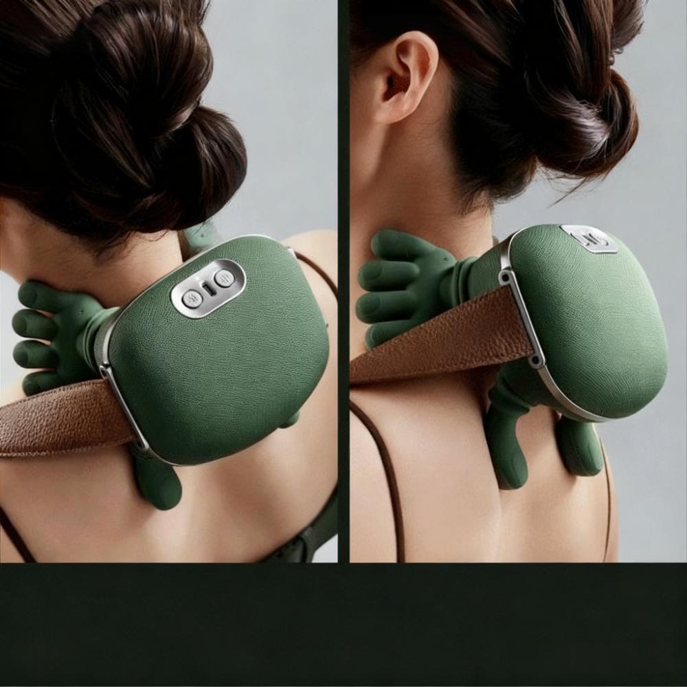 Realistic Multifunctional Neck and Shoulder Massager with Heating and Kneading