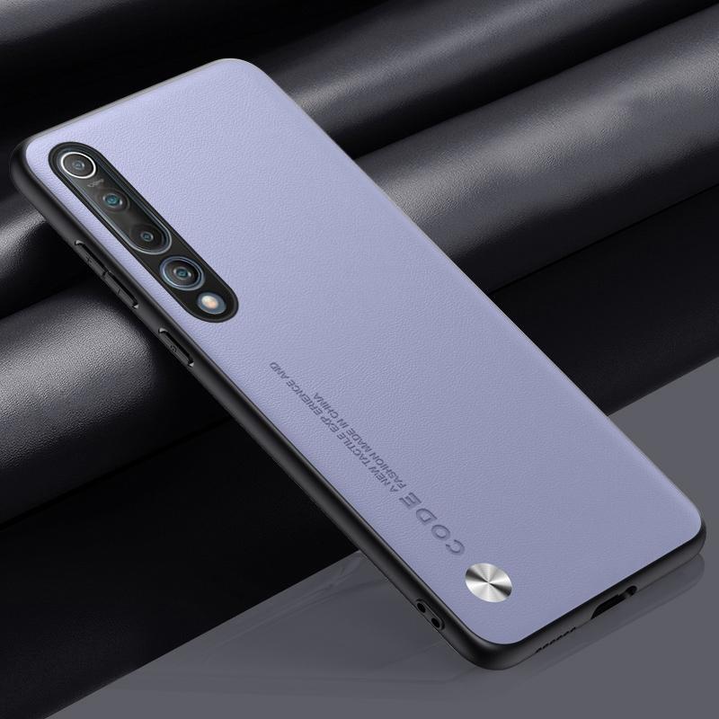 Luxury PU Leather Case For Xiaomi Mi 10 Pro 5G Back Cover Matte Silicone Full Protection Phone Case For Xiaomi 10 Pro Mi10 10Pro