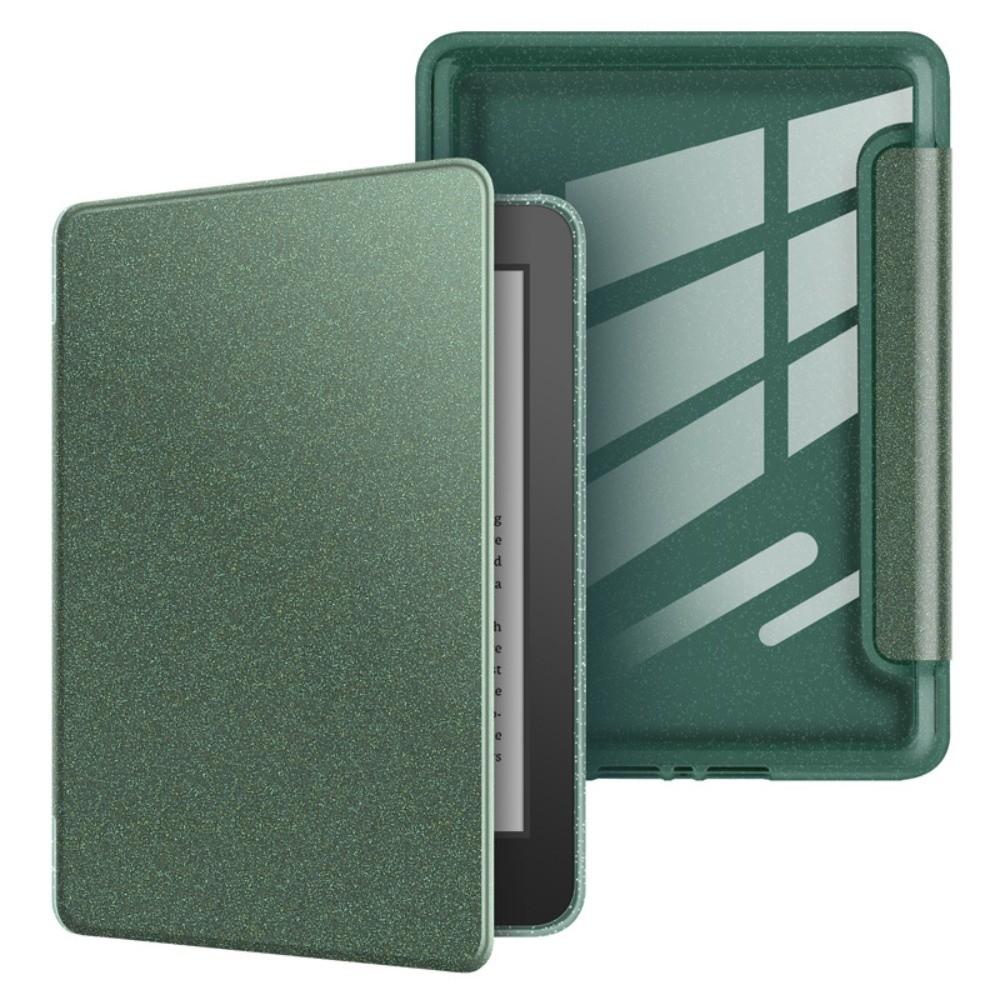 

Auto Wake/Sleep Protective Case Glitter Powder Acrylic Back Cover for Kindle Paperwhite 2025 (12th Gen) 7 inch Colorsoft темно-зеленого