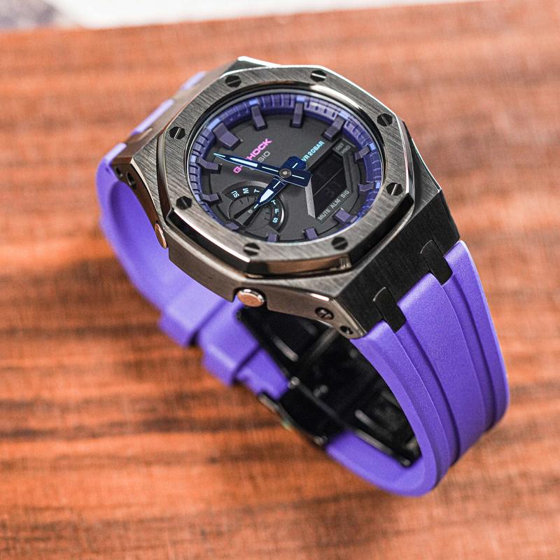 Casio Unisex Liquid Crystal,Analog Dual Display Series 48.5mm Black Watch GA-2100VB-1A(Watch8--)