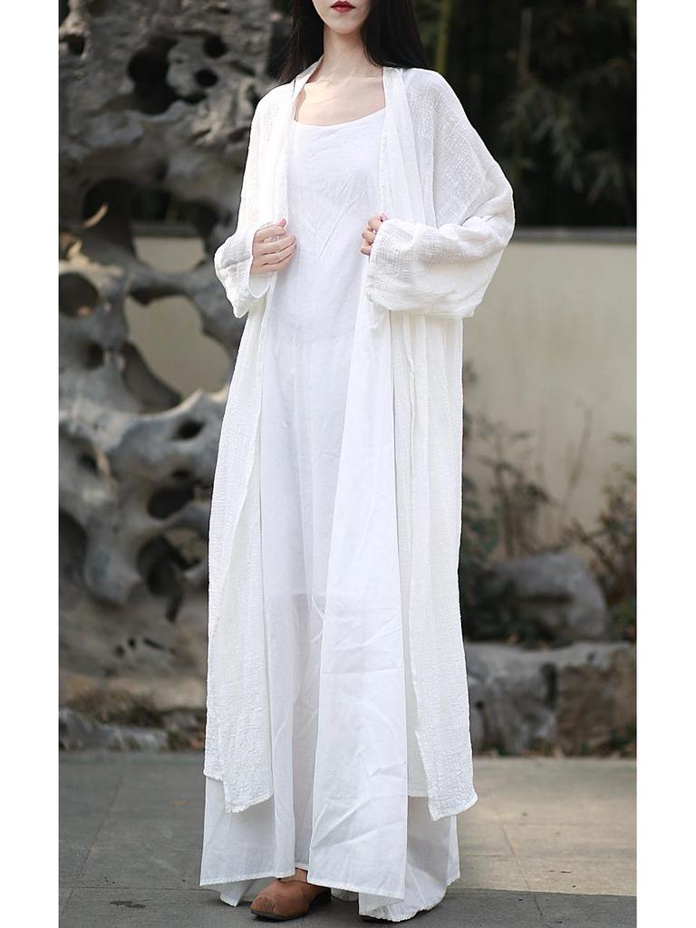 Retro Zen Belted Cardigan: Literary Style, Sun Protection, 3 Colors.