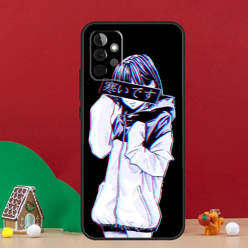 TRAURIGE JAPANISCHE ANIME ÄSTHETIK Hülle Für Samsung Galaxy A55 A52 A32 A12 A33 A06 A16 A26 A36 A56 A15 A53 A13 A34 A54 A14 A17