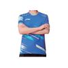 Li-Ning Pohodlné Ležérne Jednofarebné Blokové Krátkorukávové Tričko Pánske Vrcholy Jasne Modré AAYV085-2