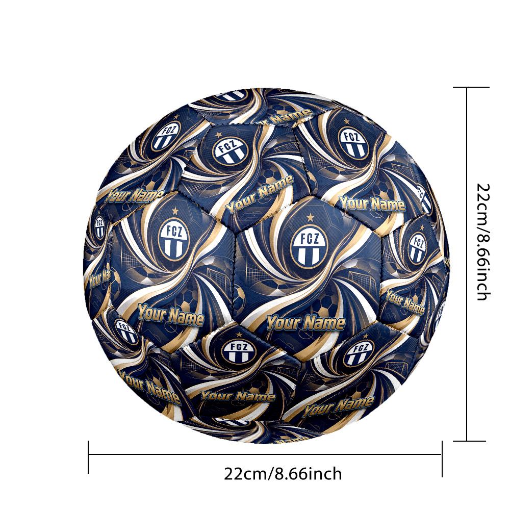 Personalized Size 5 Football FC Zürich Pattern Outdoor Game Sports Ball Gift