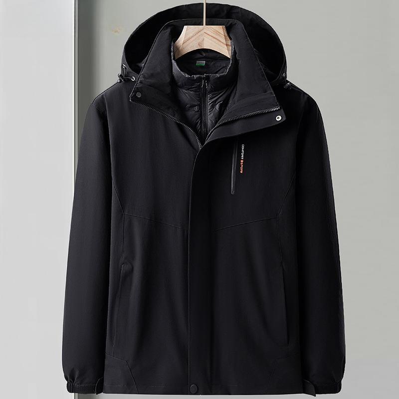 Winter Jacket Windproof Waterproof Autumn and Winter Three-in-one Feather Rong Liner Two-piece Jacket