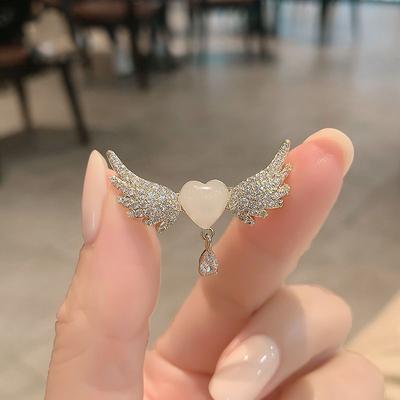 Engel der Liebe Flügelbrosche Hochwertige und Niedliche Korsage Luxuriöses Anzugaccessoire Ausschnitt Blendschutzverschluss