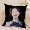 Korean Lee Ji Eun IIU Cushion Cover Silky Short Plush DoubleSided Printed Pillow Case for Sofa All Seasons Home Decor Gift