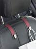 1Pc Hidden Car Seat Back Hook - Metal & Leather Material, Foldable Scratch-Resistant Alloy Hook, Ideal for Rear Seat Storage