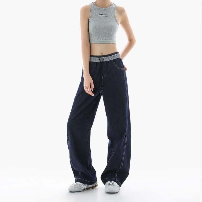 ICH MODE Women s Lyocell Tencel Relaxed Fit Wide-Leg Casual Pants XL