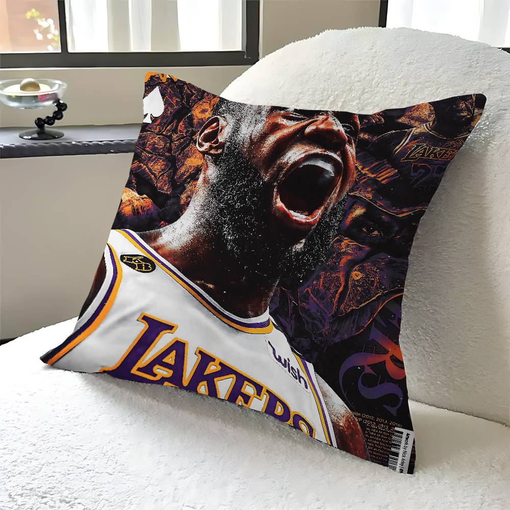 Basketball Star L-LeBron J-James Cushion Cover Decorative Pillow Sofa Home Decor Case Pillow Cases