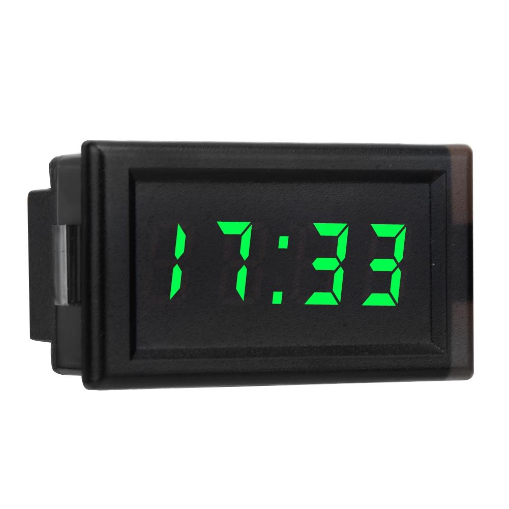  4.5-30V Waterproof Dustproof Car Auto Electronic Clock LED Digital Display (Red)
