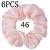 6pcs/lot Hair Scrunchies Bands Scrunchy Ties Ropes Ponytail Holder for Women or Girls Accessories Satin Headwear Solid Color Set